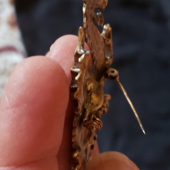 🌟 Host Pick ⭐ Vintage Dragon Brooch Brass 3" x 1-1/4" Pin clasp. EUC - Picture 6 of 8